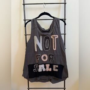 All Saints Charcoal Graphic Tank Top